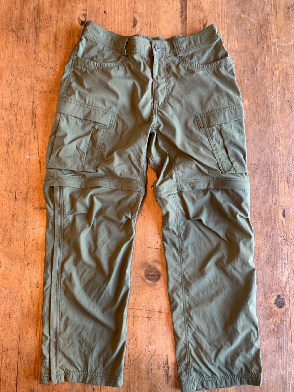 REI Olive Green Convertible Cargo Pants 34x30